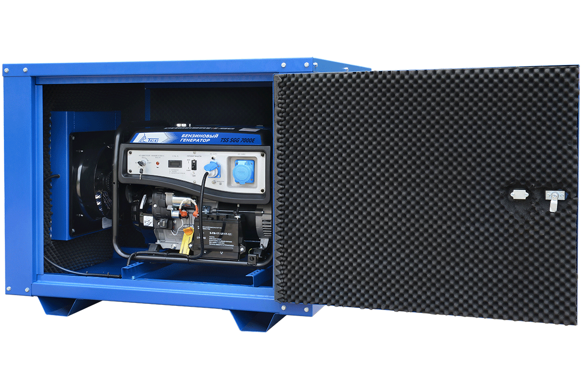 Бензогенератор TSS SGG 7500Е3 в кожухе МК-1
